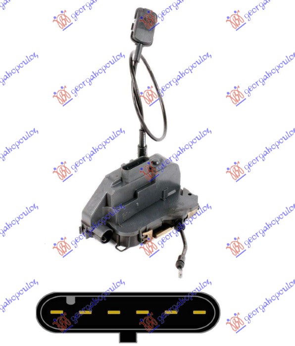 BRAVA PREDNJIH VRATA (CENTRALNO ZAKLJUCAVANJE) CRNA (6pins) RENAULT MEGANE SDN-H/B-L/B 2005-2008 (LM0/LM1)