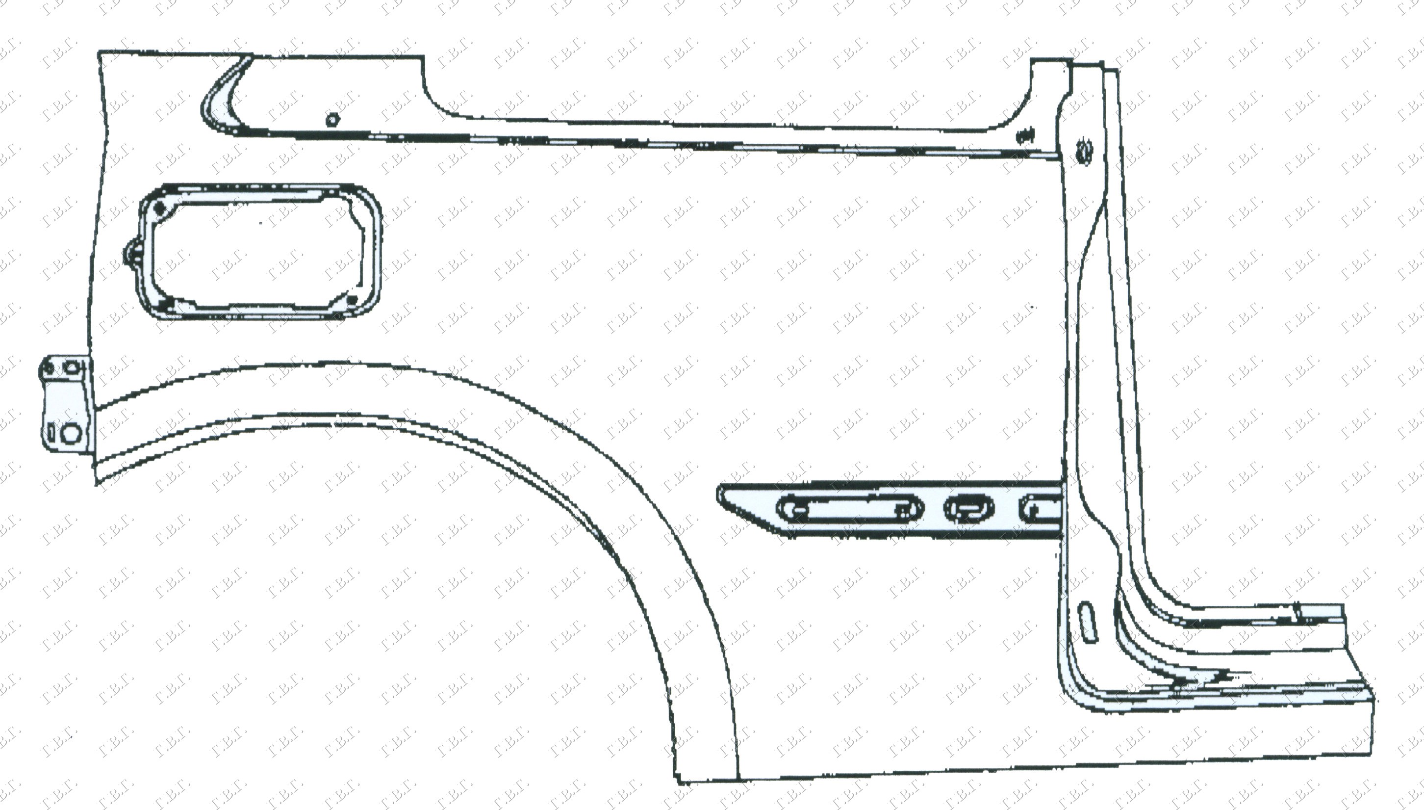 ZADNJI BLATOBRAN 3 VRATA RENAULT MEGANE SDN-H/B-L/B 2005-2008 (LM0/LM1)