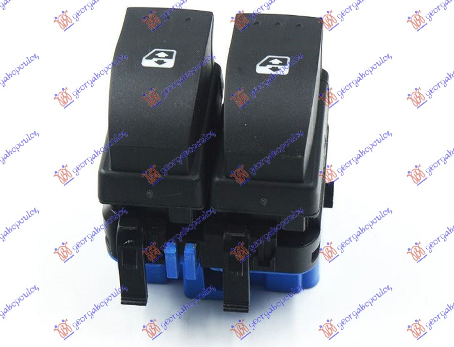 PREKIDAC U PREDNJIM VRATIMA (2 TASTERA) (PLAVI KONEKTOR) (AUTO) (10 PIN) RENAULT ESPACE 2003-2012 (JKO/JK1)