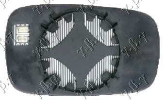 STAKLO RETROVIZORA SA GREJACEM (ASFERICNO) RENAULT MEGANE SDN-H/B-L/B 2005-2008 (LM0/LM1)