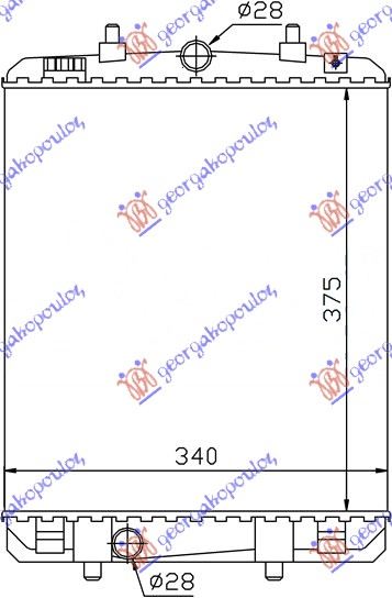 HLADNJAK MOTORA 1.4 HDi (37.4x32.6x16) TOYOTA AYGO 2012-2014 (B1)
