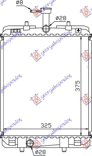 HLADNJAK MOTORA 1.0cc (+/-AC) (375x325x16) TOYOTA AYGO 2006-2012 (B1)
