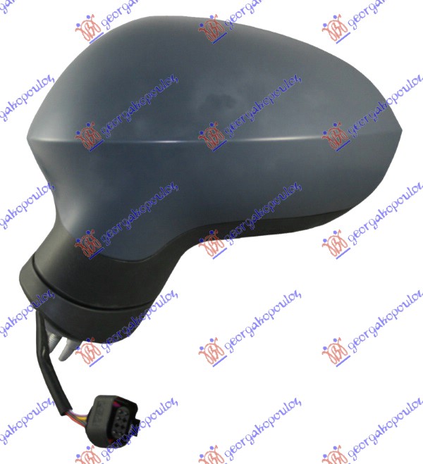 RETROVIZOR ELEKTRICNI SA GREJACEM PM 2009- (A KVALITET) (KONVEKSNO STAKLO) SEAT LEON 2005-2013 (1P1)