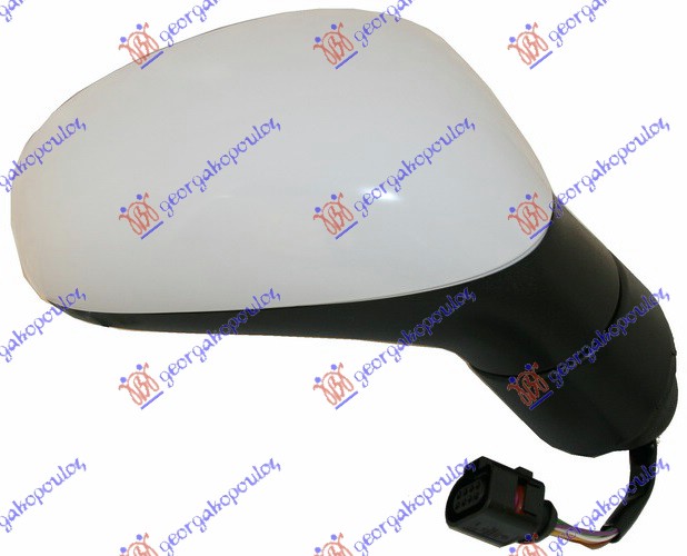 RETROVIZOR ELEKTRICNI SA GREJACEM PM (ELEKTRO-SKLOPIV) -2009 (7 PIN) (A KVALITET) (KONVEKSNO STAKLO) SEAT LEON 2005-2013 (1P1)
