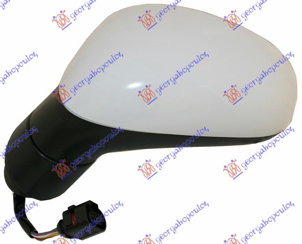 RETROVIZOR ELEKTRICNI SA GREJACEM PM (ELEKTRO-SKLOPIV) -2009 (7 PIN) (A KVALITET) (ASFERICNO STAKLO) SEAT LEON 2005-2013 (1P1)
