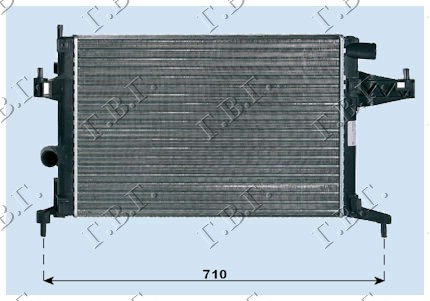 HLADNJAK MOTORA 1.4/1.8 (MAN) (+/-AC) (54x38) DIJAGONALNO OPEL COMBO 2000-2012 (TF0/TF1)