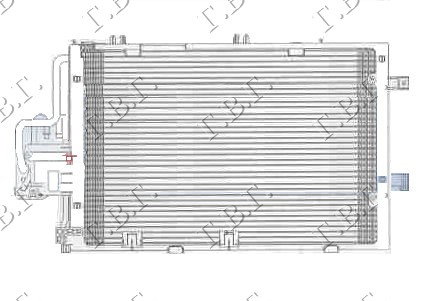 HLADNJAK KLIME (540x380x16) -2003 OPEL COMBO 2000-2012 (TF0/TF1)