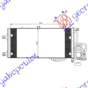 HLADNJAK KLIME 1.7 CDTI (540x260) -2003 OPEL COMBO 2000-2012 (TF0/TF1)