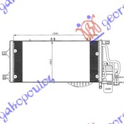 HLADNJAK KLIME 1.3/1.7 CDTI (540x26) 2003- OPEL COMBO 2000-2012 (TF0/TF1)