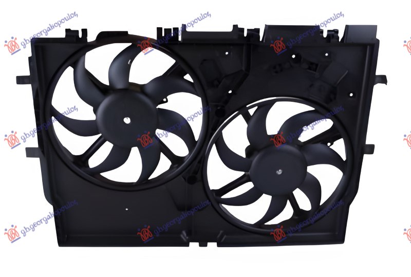 VENTILATOR (DUPLI) KOMPLET (2.3/3.0 JTD DIZEL) (-AC) (368mm) (2+2 PIN) FIAT DUCATO III 2014- (250)