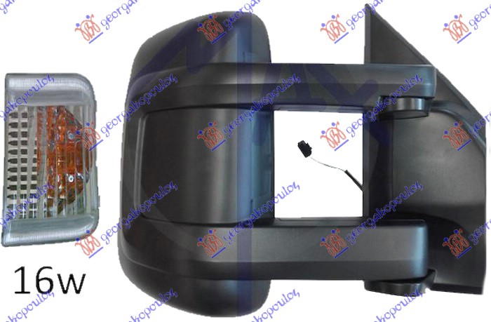 RETROVIZOR MEHANICKI DUGI (MIGAVAC) (POZICIONO SVETLO 16W) (KONVEKSNO STAKLO) TOYOTA PROACE MAX 2024- (MFY/MFQ)