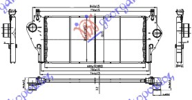 HLADNJAK INTERKULERA 2.0i 16V - 1.9 Dci (660x30x33) -07 RENAULT ESPACE 2003-2012 (JKO/JK1)