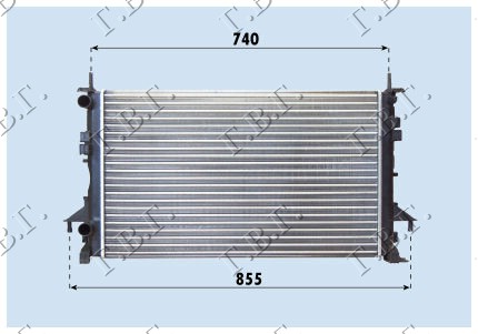 HLADNJAK MOTORA ZA SVE MODELE BENZIN/DIZEL (+/-AC) (69x42) -07 RENAULT ESPACE 2003-2012 (JKO/JK1)