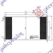 HLADNJAK KLIME 2.0/2.4 BENZIN (653x356x16) HONDA ACCORD 2003-2008 (CL/CN/CW/CU/CM)