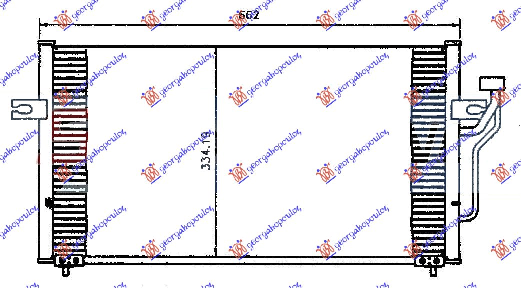 HLADNJAK KLIME (610x352x28) MITSUBISHI CARISMA 1996-2005 (DA)
