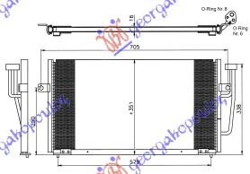 HLADNJAK KLIME 1.9 TD (610x350x16) MITSUBISHI CARISMA 1996-2005 (DA)