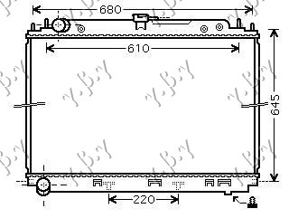 HLADNJAK MOTORA 2.5 TD (+/-AC) (60x68.5) NISSAN PATHFINDER 2006-2013 (R51)