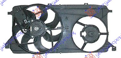 VENTILATOR (DUPLI) KOMPLET (2.2 TDCi) (-AC) (1 MOTOR) FORD TRANSIT 2006-2013 (FA/FB/FZ/FC)