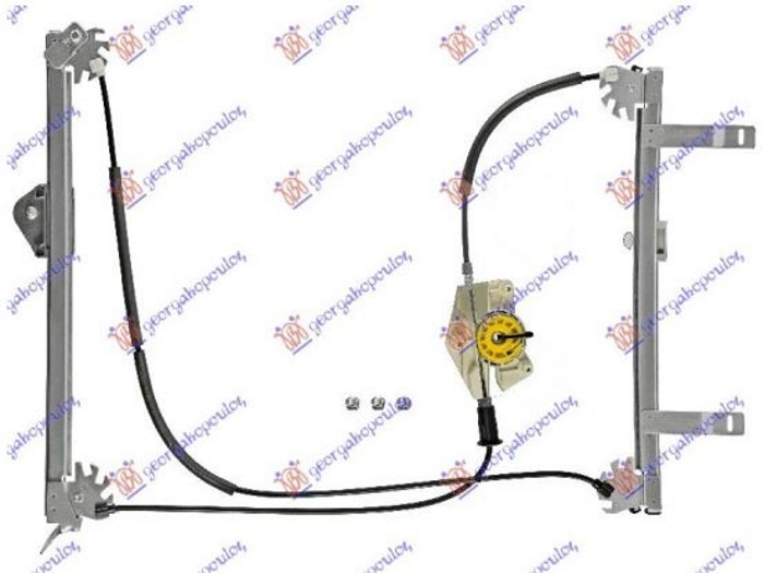 PODIZAC PREDNJEG PROZORA ELEKTRICNI (BEZ MOTORA) (CABRIO) PEUGEOT 307 2005-2007 (3A/3C)
