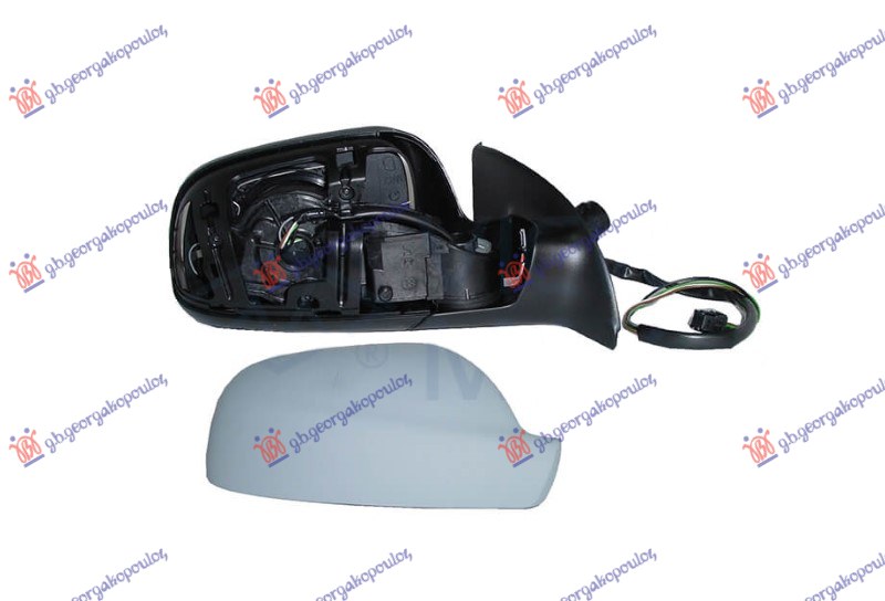 RETROVIZOR ELEKTRICNI SA GREJACEM PM (A KVALITET) (KONVEKSNO STAKLO) PEUGEOT 307 2005-2007 (3A/3C)