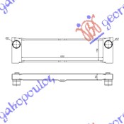 HLADNJAK INTERKULERA 2.2 CDi (630x158x50) MERCEDES VITO & VIANO 2004-2010 (W639)