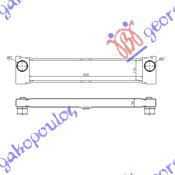 HLADNJAK INTERKULERA 2.2 CDi (633x115x50) MERCEDES VITO & VIANO 2004-2010 (W639)