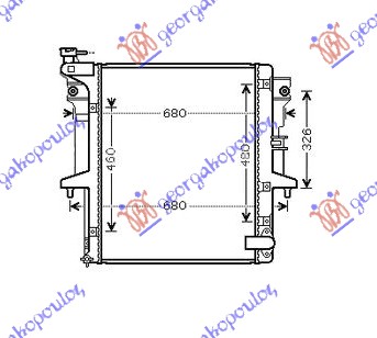 HLADNJAK MOTORA 2.5 T.D. (MAN) (52.5x63.5) SA POKLOPCEM MITSUBISHI P/U L200 2006-2010 (KAT/KBT)