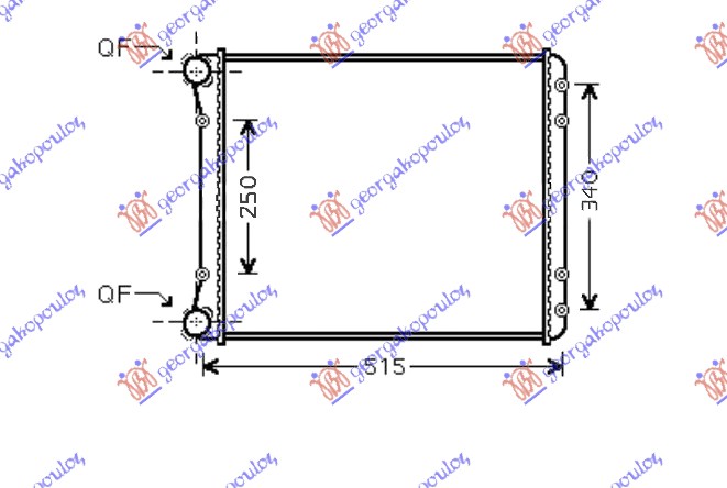 HLADNJAK MOTORA 1.2/1.4/1.6 16V FSI/TDI (46.8x39.5) AUDI A2 2000-2005 (8Z0)