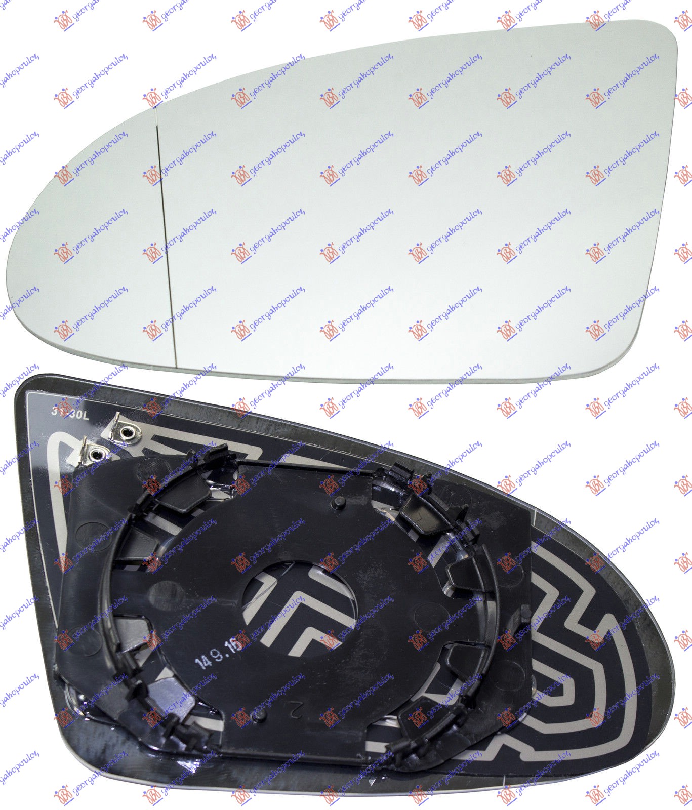 STAKLO RETROVIZORA SA GREJACEM (ASFERICNO) AUDI A2 2000-2005 (8Z0)