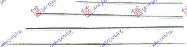 LAJSNA CENTRALNE RESETKE PREDNJEG BRANIKA HROM (SET) PEUGEOT 307 2005-2007 (3A/3C)