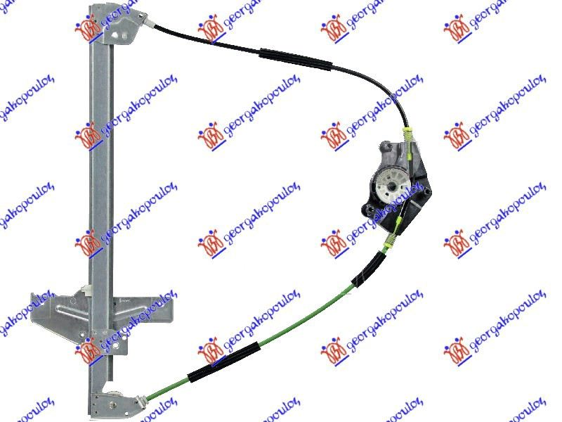 PODIZAC PREDNJEG PROZORA ELEKTRICNI (BEZ MOTORA) 3 VRATA (A KVALITET) PEUGEOT 307 2005-2007 (3A/3C)