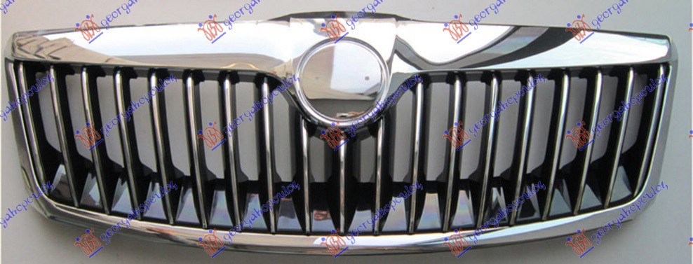 PVC MASKA KOMPLET CRNA/HROM (LAJSNA HAUBE) SKODA ROOMSTER-PRAKTIK 2006-2010 (5J7)