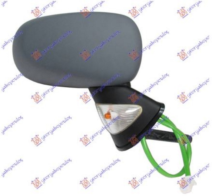 RETROVIZOR ELEKTRICNI SA GREJACEM PM (PROVIDNI MIGAVAC) (SENZOR) (9 PIN) (KONVEKSNO STAKLO) RENAULT MODUS 2005-2008 (F/JP0)