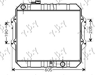 HLADNJAK MOTORA 2.5 T.DIZEL (50x53x3.3) TOYOTA HI-LUX 2WD/4WD 2001-2005 (N1/N2/N3)