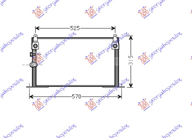 HLADNJAK KLIME 2.5 TD (535x275x16) TOYOTA HI-LUX 2WD/4WD 2001-2005 (N1/N2/N3)