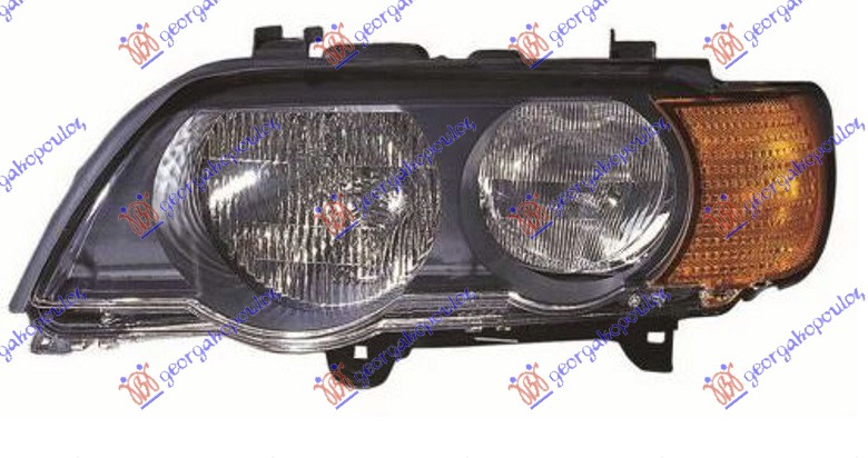 FAR ELEKTRICNI ZUTI MIGAVAC -2004 (TYC) BMW X5 2000-2007 (E53)