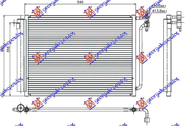 HLADNJAK KLIME BENZIN/DIZEL (490x390x12) BMW X5 2000-2007 (E53)