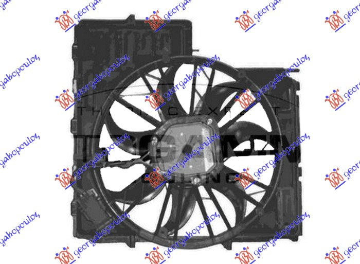 VENTILATOR KOMPLET (4.4/4.8) (500mm) BMW X5 2000-2007 (E53)