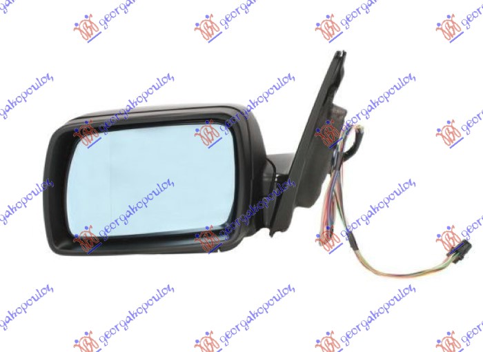 RETROVIZOR ELEKTRICNI SA GREJACEM (ELEKTRO-SKLOPIV) (MEMORIJA) (SVETLO) (14 PIN) (A KVALITET) (ASFERICNO STAKLO) BMW X5 2000-2007 (E53)