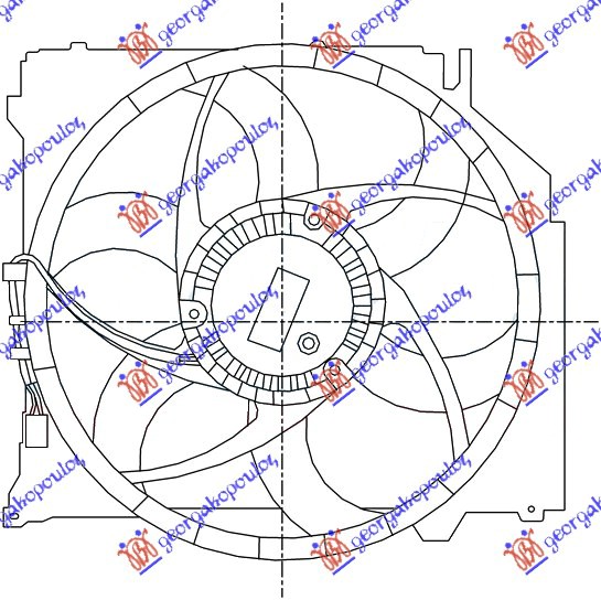 VENTILATOR KOMPLET (2.0/2.5/3.0 BENZIN - 2.0 DIZEL) (+AC) BMW X3 2004-2007 (E83)