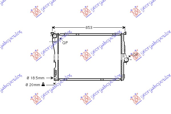 HLADNJAK MOTORA ZA SVE MODELE BENZIN (MAN/AUTO) (600x460x32) 1 CEV BMW SERIES 3 SDN/S.W. 2008-2012 (E90/E91)
