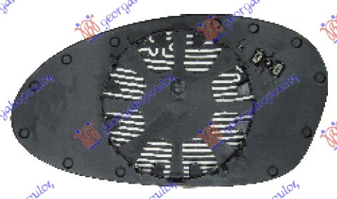STAKLO RETROVIZORA SA GREJACEM PLAVO (KONVEKSNO) BMW SERIES 3 SDN/S.W. 2005-2008 (E90/E91)