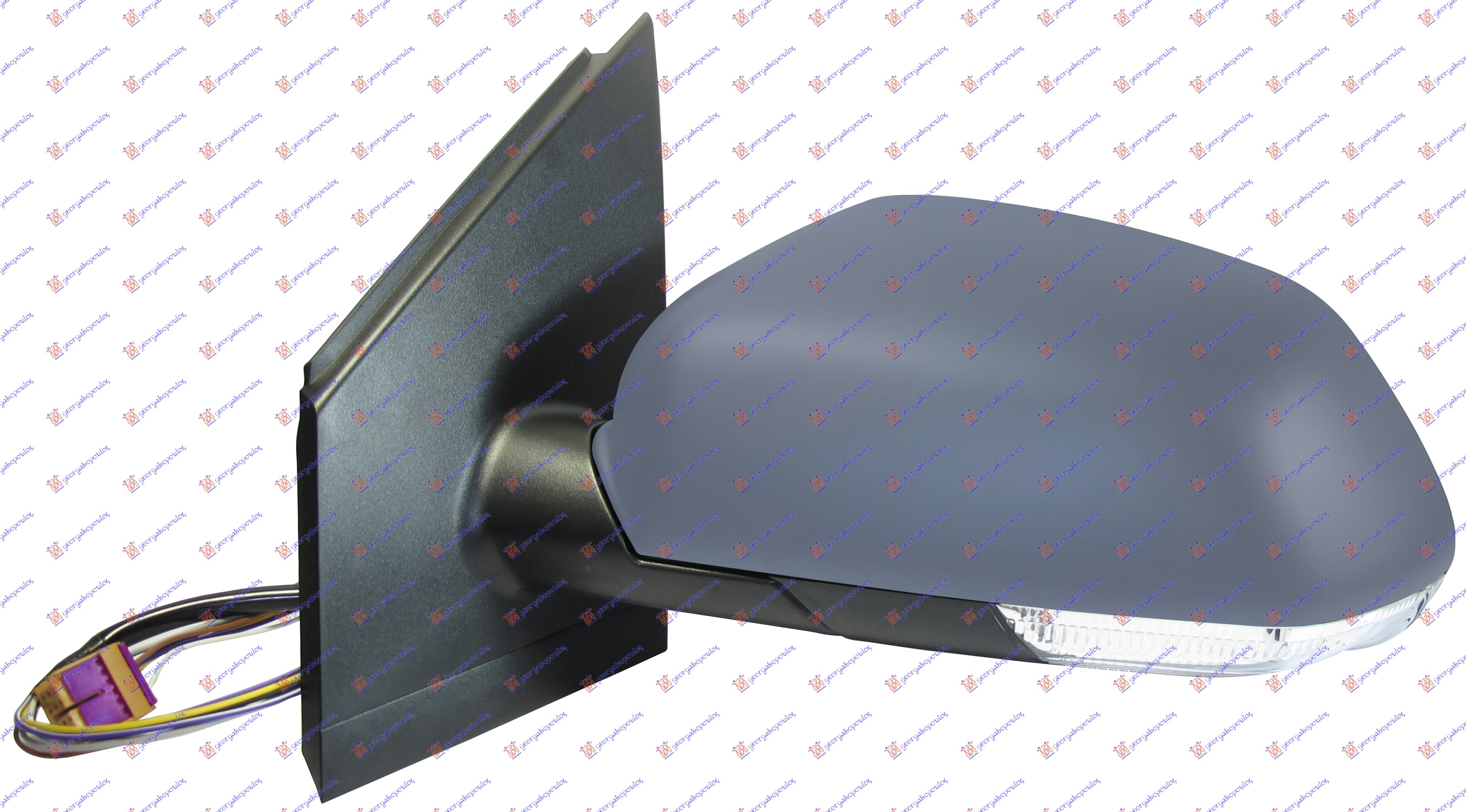RETROVIZOR ELEKTRICNI SA GREJACEM PM (MIGAVAC) (ASFERICNO STAKLO) VW CROSS POLO 2005-2009 (9N3)