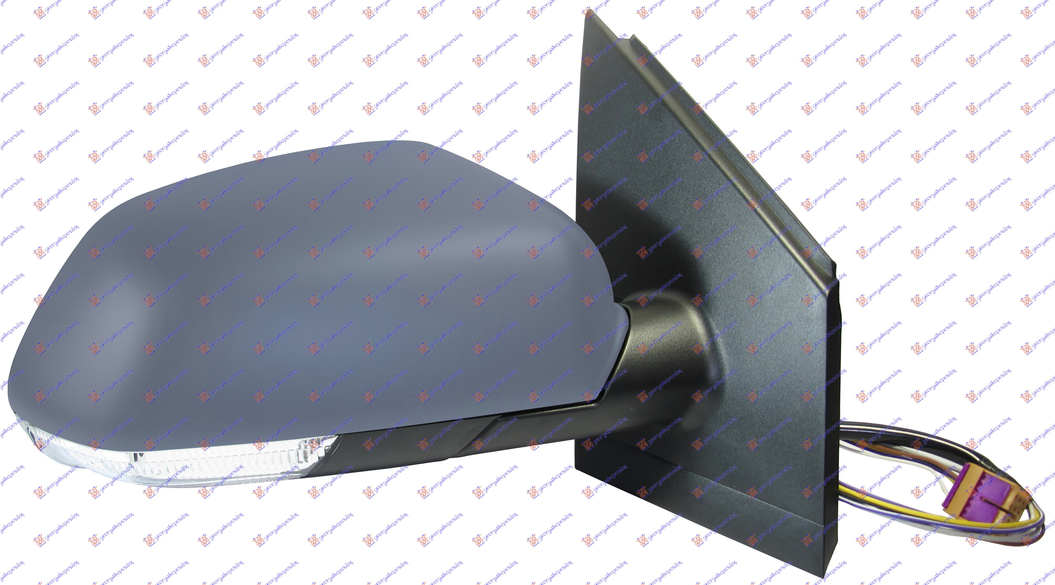 RETROVIZOR ELEKTRICNI SA GREJACEM PM (MIGAVAC) (A KVALITET) (KONVEKSNO STAKLO) VW CROSS POLO 2005-2009 (9N3)