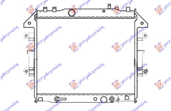 HLADNJAK MOTORA 2.5/3.0 TD (AUTO) (525x650) KOYO TOYOTA HI-LUX 2WD/4WD 2005-2009 (N1/N2/N3)