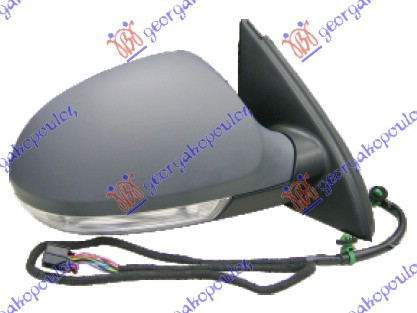 RETROVIZOR ELEKTRICNI SA GREJACEM PM (MIGAVAC) (A KVALITET) (KONVEKSNO STAKLO) VW PASSAT 2005-2011 (3C2/3C5)