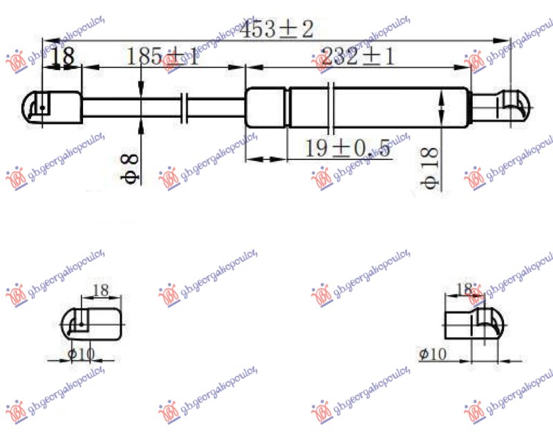 AMORTIZER GEPEK VRATA KARAVAN (450L-550N) VW PASSAT 2005-2011 (3C2/3C5)