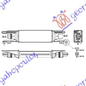 HLADNJAK INTERKULERA 1.3 CDTI (45x100x53) 66 KW OPEL CORSA D 2006-2015 (S07)