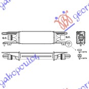 HLADNJAK INTERKULERA 1.3 CDTi (45x100x53) 55 KW OPEL CORSA D 2006-2015 (S07)
