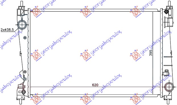 HLADNJAK MOTORA 1.4i 16V TURBO (A14NEL) (62x39) 12- OPEL CORSA D 2006-2015 (S07)